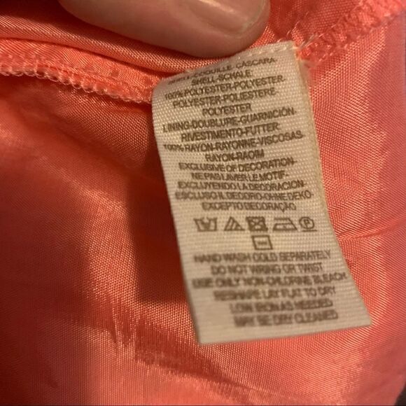 New Romantics Womens Sleeveless Zip Up Coral Floral Sheath Dress Size 2 - Picture 5 of 7